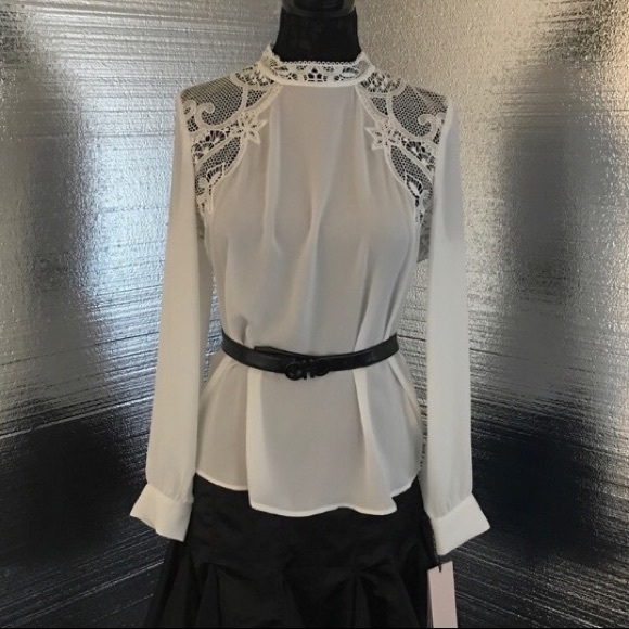 Ivanka Trump Tops - Ivanka Trump Sheer Cream Blouse